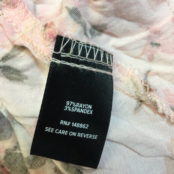 Torrid Blouse Tunic Top 2X Womans Plus Pink Floral Criss Cross Back Drawstring - Picture 5 of 15